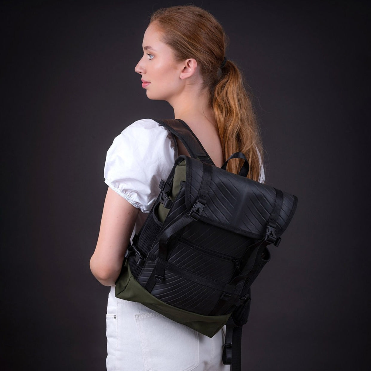 Colonel Vegan Waterproof Backpack with Laptop Compartment by Paguro Upcycle